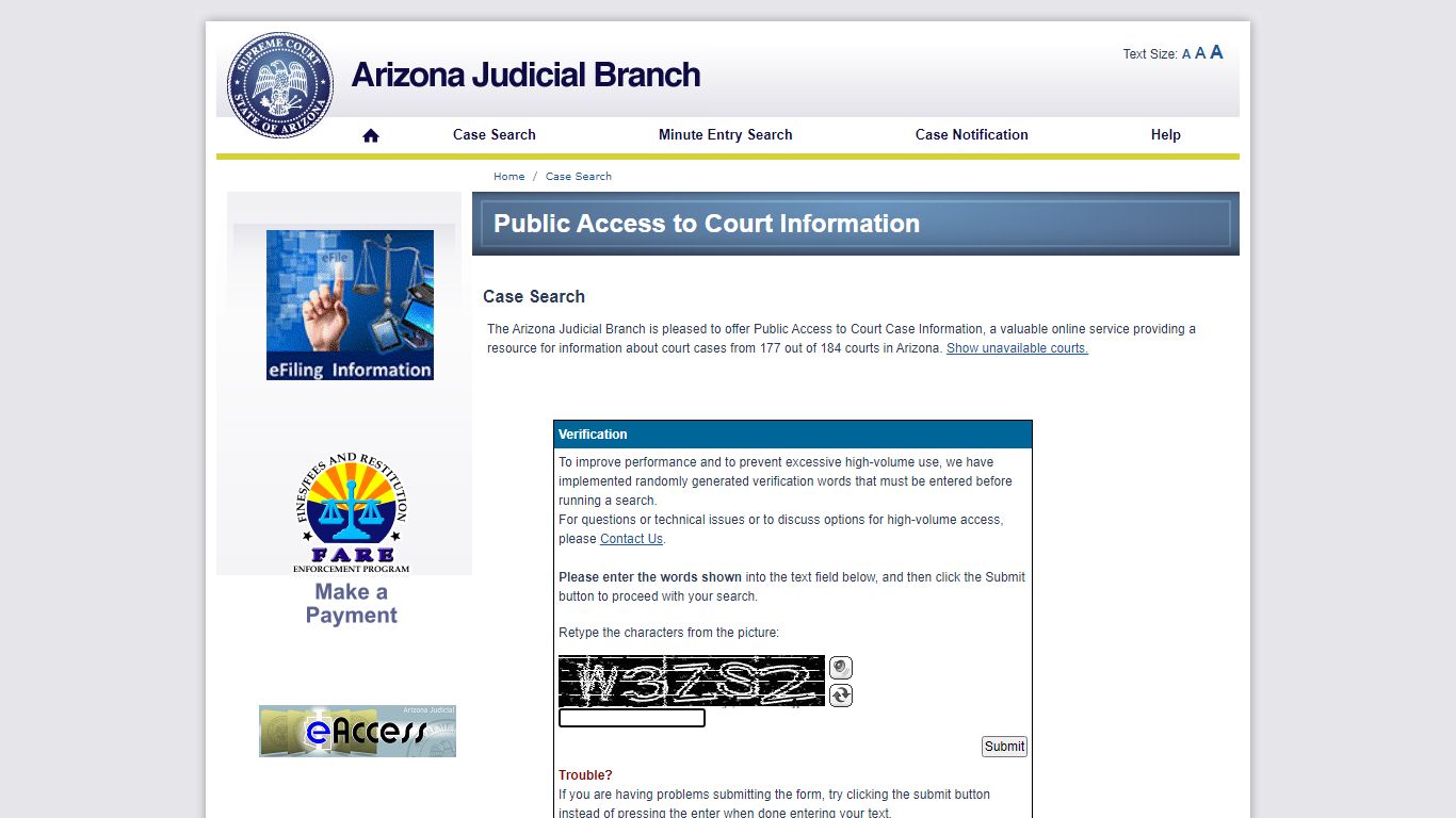Public Access Case Lookup - Arizona Judicial Branch